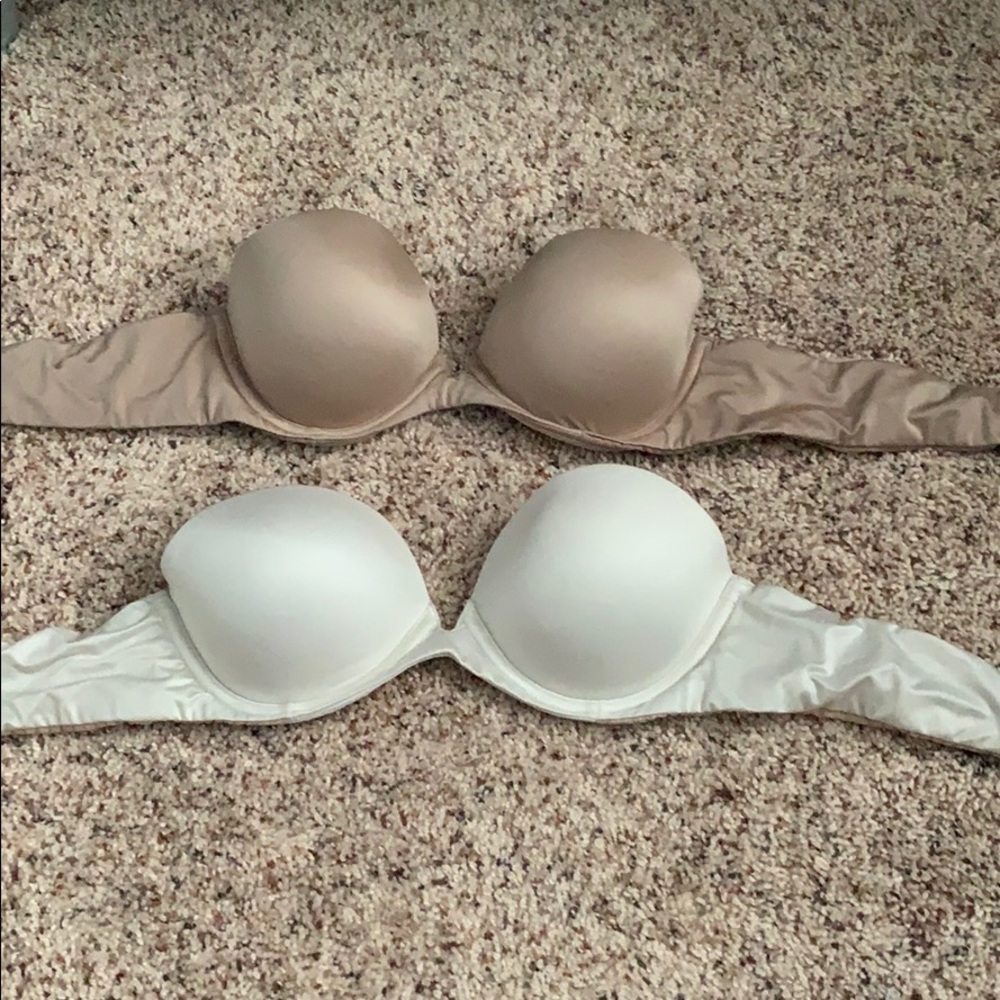 Bundle of 2 strapless bras size 32B